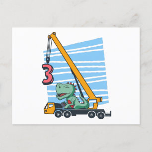 Carte Postale 3e anniversaire pour enfants de 3 ans B jour