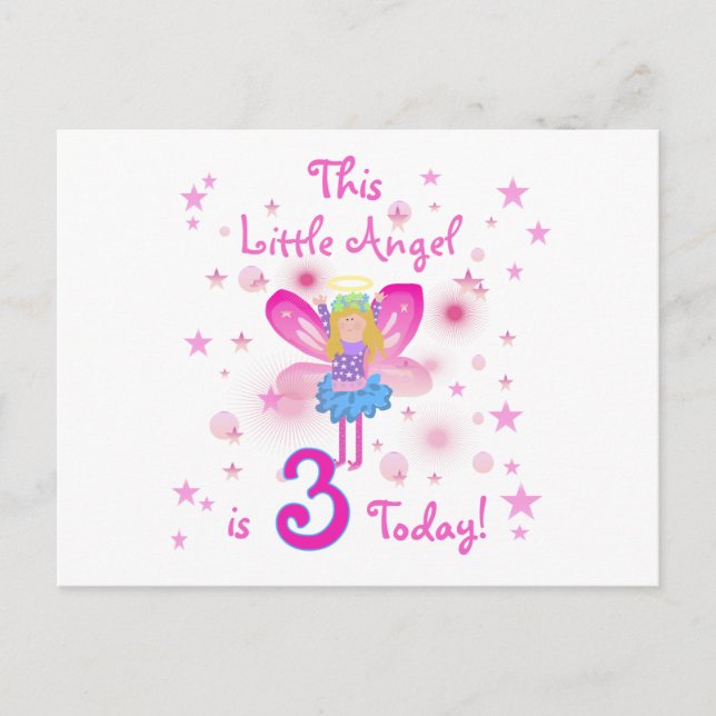 Carte Postale 3e T-shirts et cadeaux d'anniversaire Little Angel (Devant)