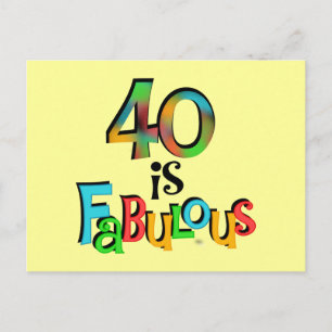 Carte Postale 40 est Fabuleux T-shirts et cadeaux d'anniversaire