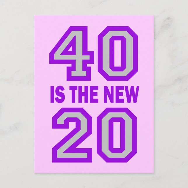 Carte Postale 40 est le nouveau 20 (Devant)