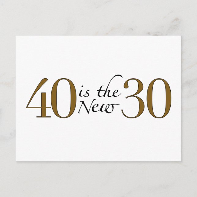 Carte Postale 40 est le nouveau 30 (Devant)