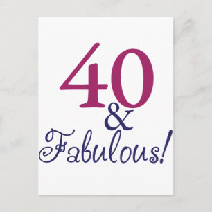 Carte Postale 40 et fabuleux (40e anniversaire)