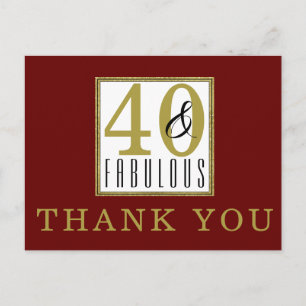 Carte Postale 40 & Fabuleux fête d'anniversaire Bourgogne Merci