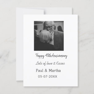 Carte Postale 40e anniversaire moderne joyeux ajouter nom date p