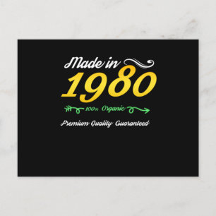 Carte Postale 40e anniversaire Né dans les années 80 Bébé des an