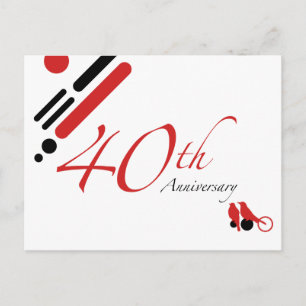 Carte Postale 40e anniversaire (oiseaux mod)