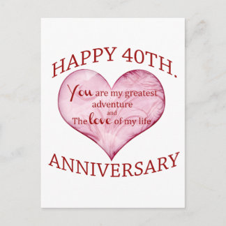 Carte Postale 40ème. Anniversaire
