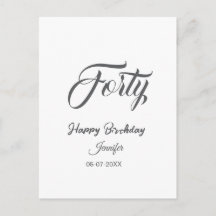 40ème lettre quarantième anniversaire ajouter nom 