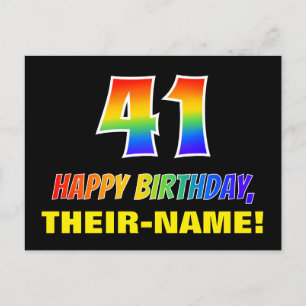 Carte Postale 41e anniversaire : Audacieux, amusant, simple, arc