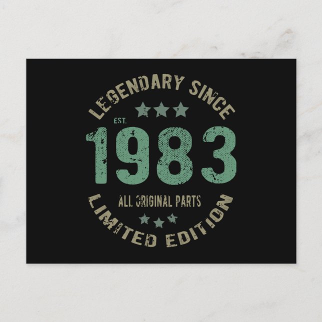 Carte Postale 42 Ans Anniversaire 1983 Légende Cadeau 42e Annive (Devant)