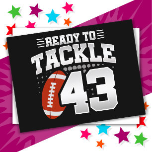 Carte Postale 43 ans Tackle Football Party 43ème anniversaire