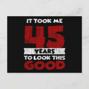Carte Postale 45 ans Joyeux Anniversaire M'a Fait Paraître Beau 