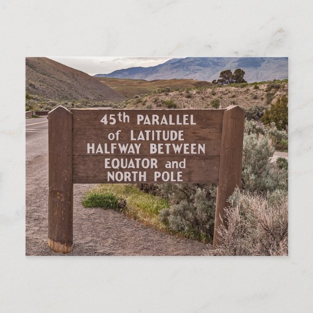 Carte Postale 45e Connexion parallèle à Gardiner, Montana (Devant)