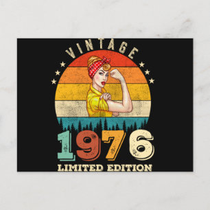 Carte Postale 46 ans 1976 Vintage 46e anniversaire Cadeaux femme