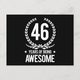 Carte Postale 46e anniversaire (46 ans d'être génial)
