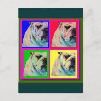 CARTE POSTALE 4 BARRELL BULLDOG PARA LLEVAR
