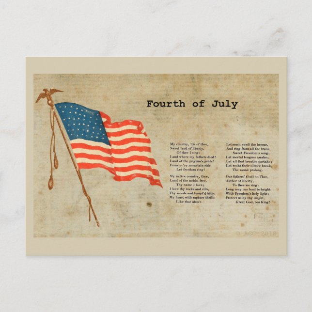 Carte Postale 4 juillet (Devant)