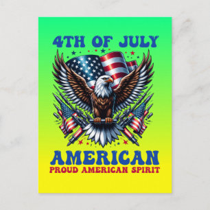 Carte Postale 4 juillet American Eagle Sublimation-61001