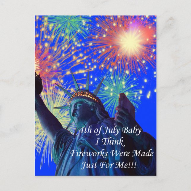 Carte Postale 4 juillet Anniversaires (Devant)
