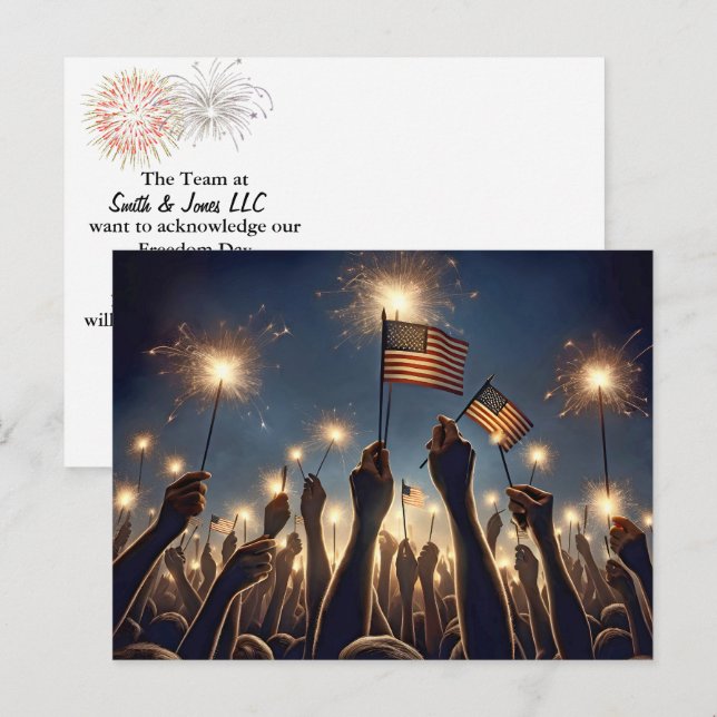 Carte Postale 4 juillet fête (Devant / Derrière)
