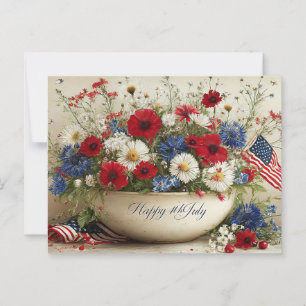 Carte Postale 4 juillet heureux