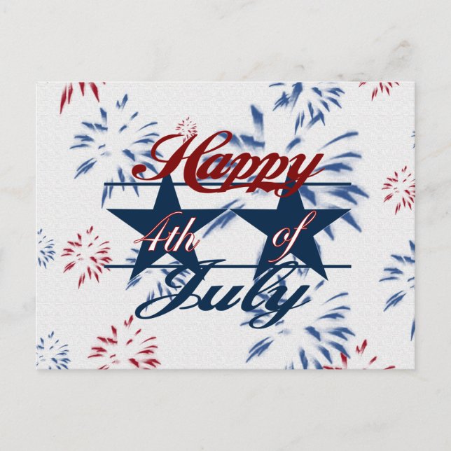 Carte Postale 4 juillet heureux (Devant)