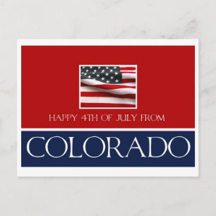 Carte Postale 4 juillet heureux du colorado