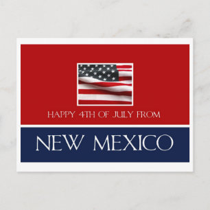 Carte Postale 4 juillet heureux du Nouveau-Mexique