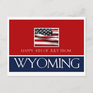 Carte Postale 4 juillet heureux du Wyoming