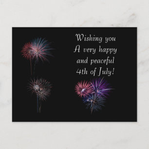 Carte Postale 4 juillet heureux et pacifique