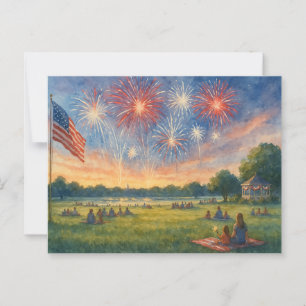 Carte Postale 4 juillet Joyeuse fête de l'indépendance