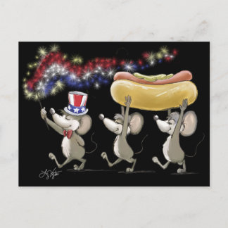 Carte postale 4 juillet nuit de Mic Mac & Moe