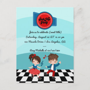 Carte Postale 4 juillet Sock Hop Party