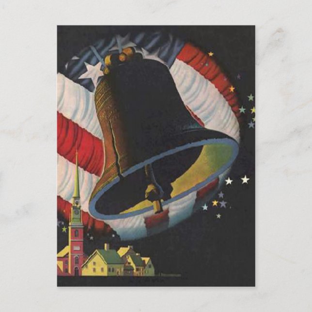 Carte Postale 4 juillet vintage (Devant)