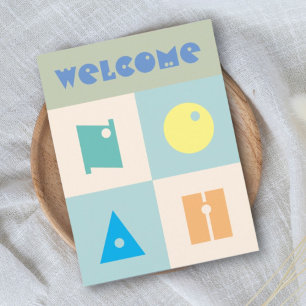Carte Postale 4 lettre nom bébé nouveau-né félicitations