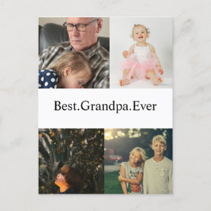 Carte Postale 4 photos montage Meilleur grand-père ever
