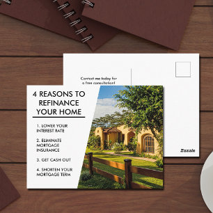 Carte Postale 4 Raisons de refinancer une société de prêt hypoth