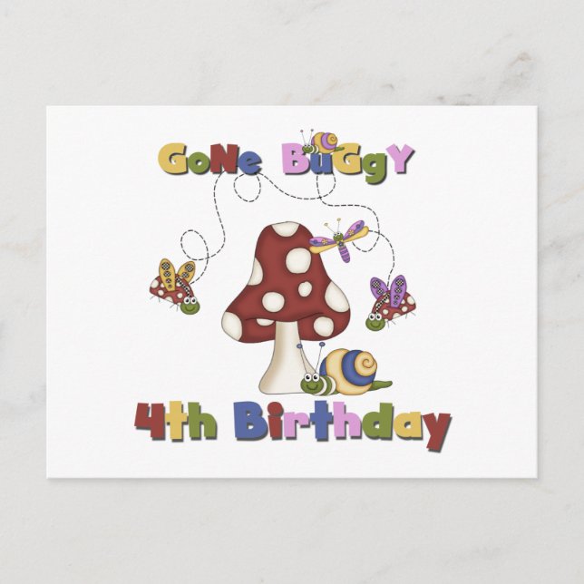 Carte Postale 4e Bogue Anniversaire Tshirts et cadeaux (Devant)