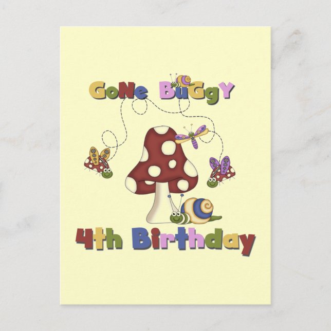 Carte Postale 4e Bogue Anniversaire Tshirts et cadeaux (Devant)