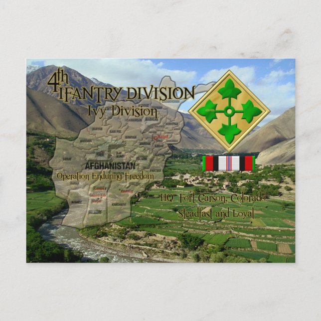 Carte Postale 4e division d'infanterie (Devant)