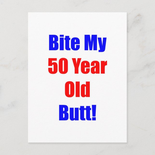 Carte Postale 50 Bite My Butt (Devant)