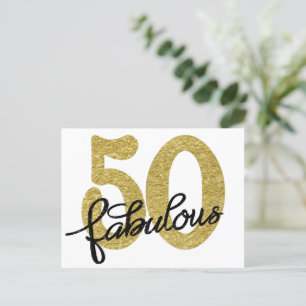 Carte Postale 50 et fabuleux Noir et blanc d'or classique