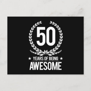 Carte Postale 50e anniversaire (50 ans d'être génial)