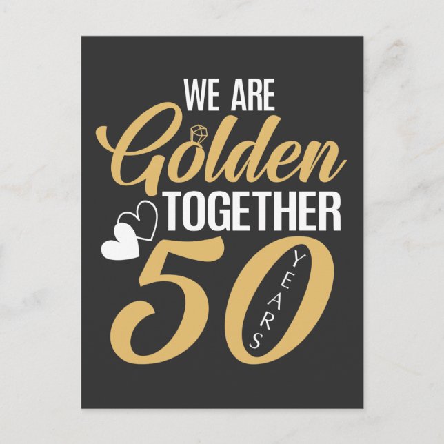 Carte Postale 50e anniversaire du Mariage Couple d'or 50 ans (Devant)