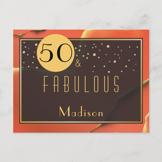 Carte Postale 50e anniversaire Fabulous Tomato Rouge (Devant)