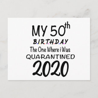 Carte Postale 50e anniversaire Quarantaine Anniversaire