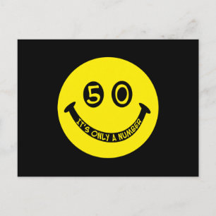 Carte Postale 50e anniversaire Visage, C'est seulement un nombre