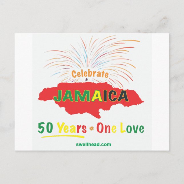 Carte Postale 50ème anniversaire de la Jamaïque par Roxanne/Swel (Devant)