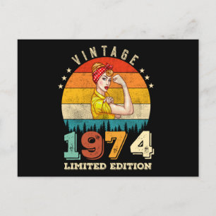 Carte Postale 51 Ans Anniversaire 1974 Vintage 51e Anniversaire 