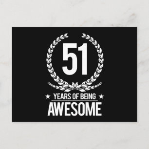 Carte Postale 51e anniversaire (51 ans d'être génial)